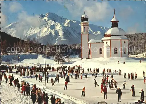 Seefeld Tirol Eislaufplatz am Seekircherl gegen Hocheder Olympiaort Kat. Seefeld in Tirol