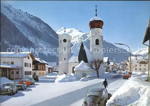 St Anton Arlberg Dorfstrasse Kirche Wintersportplatz Kat. St. Anton am Arlberg