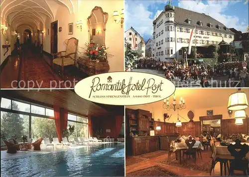 Imst Tirol Romantik Hotel Post Schloss Sprengenstein Hallenbad Festumzug Kat. Imst