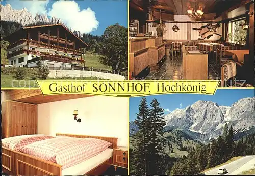 Muehlbach Hochkoenig Gasthof Sonnhof Doppelzimmer Alpenpanorama Kat. Muehlbach am Hochkoenig