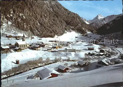 Gaschurn Vorarlberg Panorama Montafon mit Valluela Kat. Gaschurn