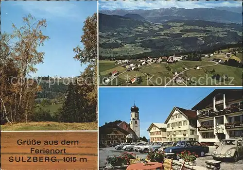 Sulzberg Vorarlberg Marktplatz Kirche Fliegeraufnahme Kat. Sulzberg