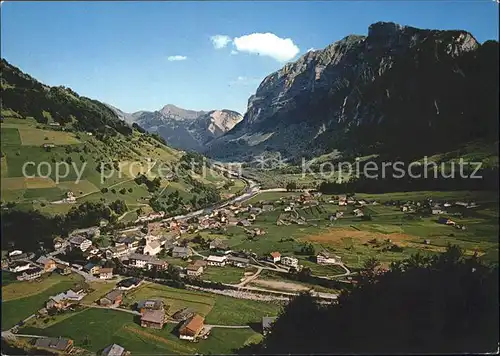 Mellau Vorarlberg Panorama Blick gegen Didamskopf und Kanisfluh Bregenzerwald Kat. Mellau