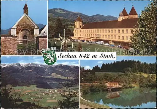 Seckau Friedhofskapelle Benediktiner Stift Hochalm Teich Wappen Kat. Seckau