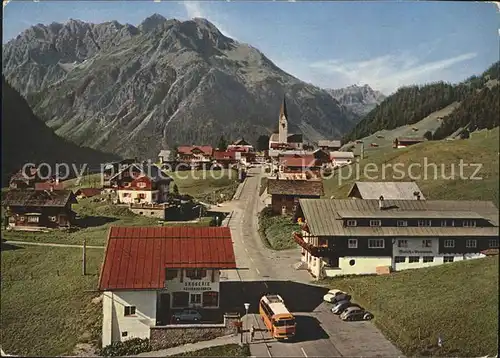 Mittelberg Vorarlberg Ortsansicht mit Kirche Widderstein Kleinwalsertal Kat. Mittelberg