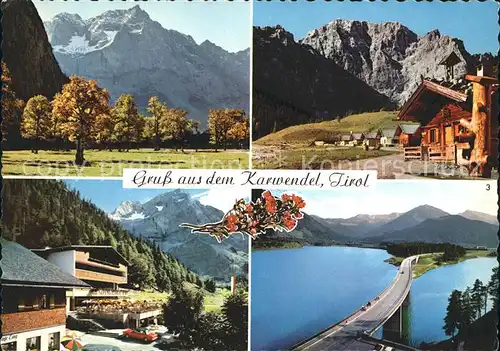 Hinterriss Tirol Ahornboden Engalm gegen Grubenkar Sylvensteinsee Falkenhuette Alpengasthof Eng Karwendel Kat. Vomp