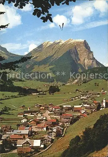 Schoppernau Vorarlberg gegen Kanisfluh Bregenzerwald Sommerfrische Kat. Schoppernau