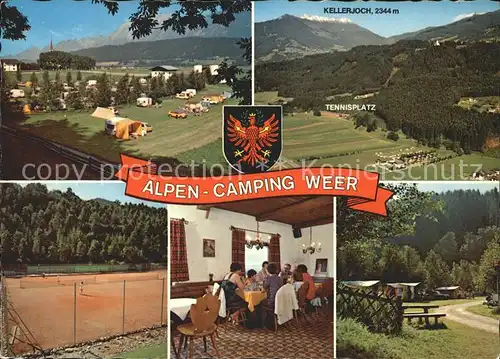 Weer Alpen Camping Tennis Wappen Kat. Weer