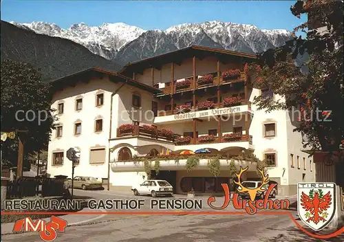 Imst Tirol Restaurant Gasthof Pension Hirschen Alpenblick Wappen Kat. Imst