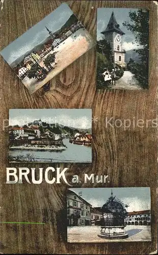 Bruck Mur Steiermark Teilansichten Uhrturm Eiserner Brunnen Kat. Bruck an der Mur