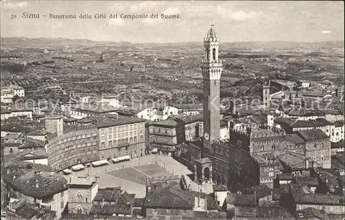 Siena Panorama della citta`dal campanile del duomo Kat. Siena