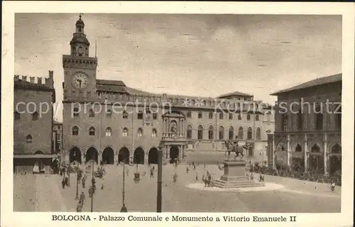 Bologna Palazzo comunale e monumento a Vittorio Emanuele II Kat. Bologna