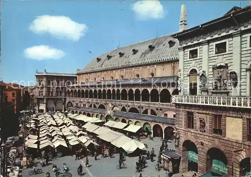 Padova Piazza delle Elbe e mercatino Marktplatz Kat. Padova