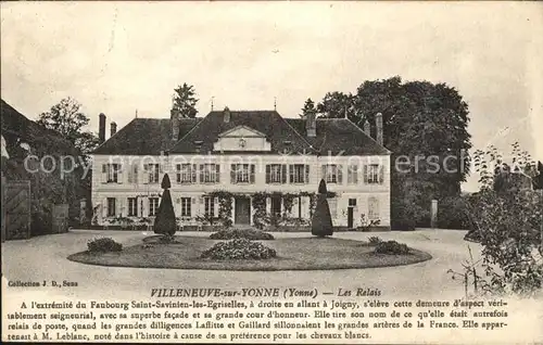 Villeneuve sur Yonne Les Relais Histoire Kat. Villeneuve sur Yonne