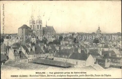 Moulins Allier Vue generale prise de Saint Gilles Kat. Moulins