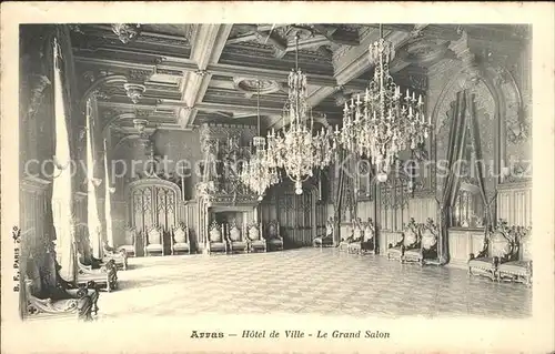 Arras Pas de Calais Hotel de Ville Grand Salon Kronleuchter Kat. Arras