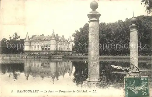 Rambouillet Chateau Parc Stempel auf AK Kat. Rambouillet