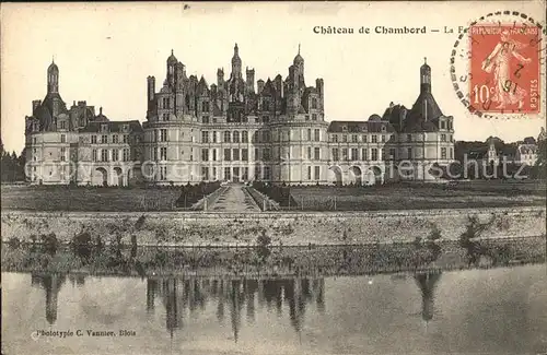 Chambord Blois Chateau Stempel auf AK Kat. Chambord