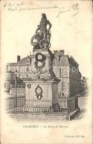 Chartres Eure et Loir Statue de Marceau Monument Kat. Chartres