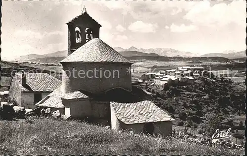 Planes Eglise Monument historique Panorama Massif du Carlitte Kat. Planes