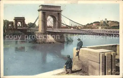 Beaucaire Gard Pont suspendu Haengebruecke Kat. Beaucaire