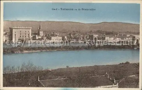 Beaucaire Gard Vue sur Tarascon Kat. Beaucaire