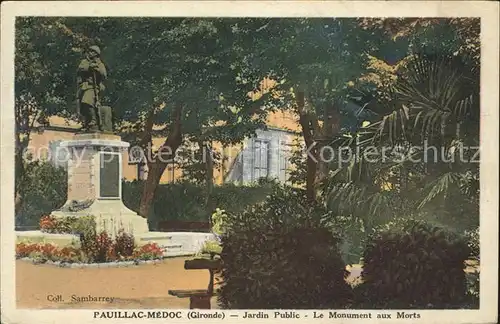 Pauillac Jardin Public Monument aux Morts Kat. Pauillac