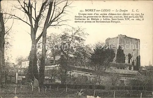 Moret sur Loing Le Donjon Ruines Histoire Kat. Moret sur Loing