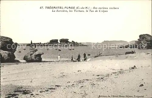 Tregastel Plage et ses curieux rochers Kat. Tregastel