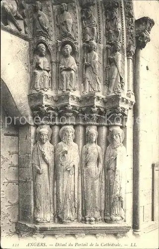 Angers Detail du Portail de la Cathedrale Relief Kat. Angers