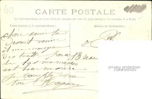 Compiegne Oise Chateau Salle des Gardes Stempel auf AK Kat. Compiegne