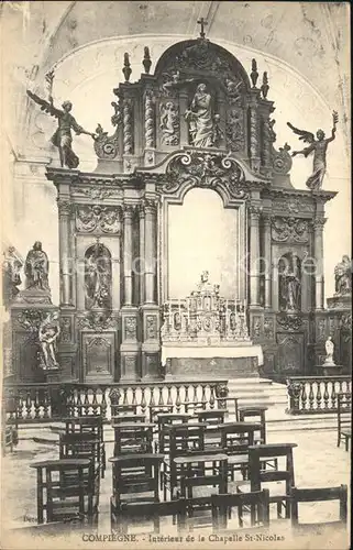 Compiegne Oise Interieur de la Chapelle Saint Nicolas Kat. Compiegne