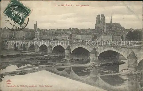 Orleans Loiret Vue generale Pont Cathedrale Stempel auf AK / Orleans /Arrond. d Orleans
