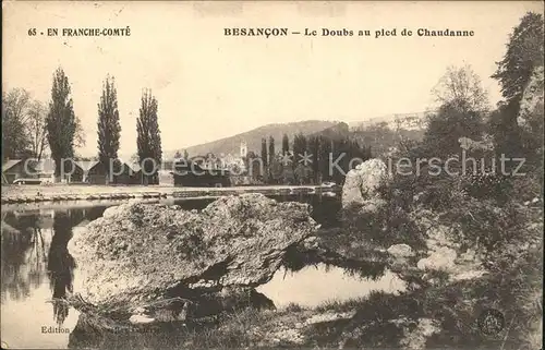 Besancon Doubs Le Doubs au pied de Chaudanne Kat. Besancon