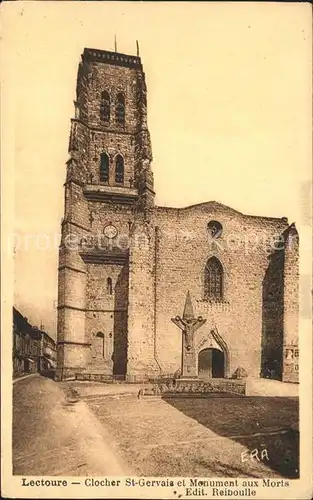 Lectoure Clocher Saint Gervais et Monument aux Morts Kat. Lectoure