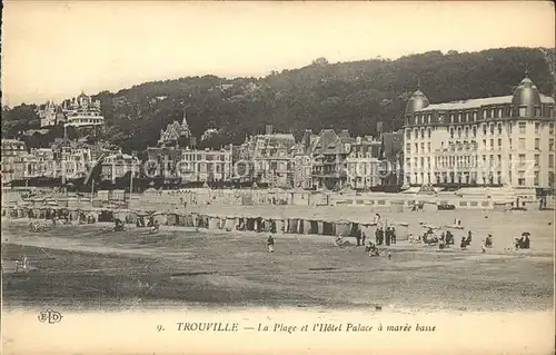 Trouville sur Mer Plage Hotel Palace a maree basse Kat. Trouville sur Mer