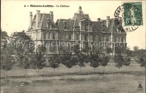 Maisons Laffitte Chateau Stempel auf AK Kat. Maisons Laffitte