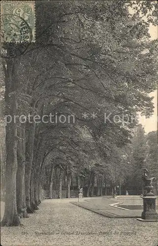 Versailles Yvelines Grand Trianon Bassin du Plafond Stempel auf AK Kat. Versailles