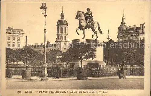 Lyon France Place Bellecour Statue de Louis XIV Monument Kat. Lyon