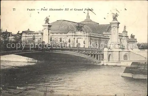 Paris Pont Alexandre III et Grand Palais Kat. Paris