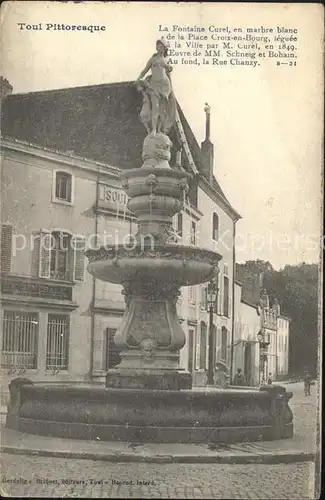 Dommartin les Toul Fontaine Curel Place Croix en Bourg Kat. Dommartin les Toul