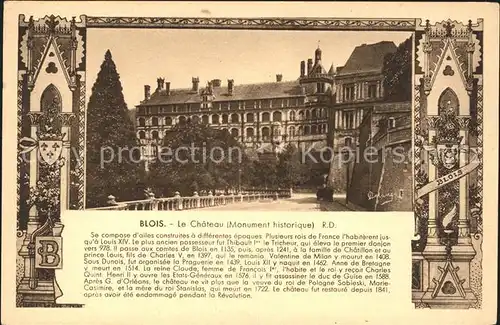 Blois Loir et Cher Chateu Monument historique Histoire Kat. Blois