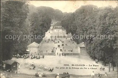 Saint Cloud Hauts de Seine Le Parc vue prise de la Pelouse du Fer a Cheval Kat. Saint Cloud