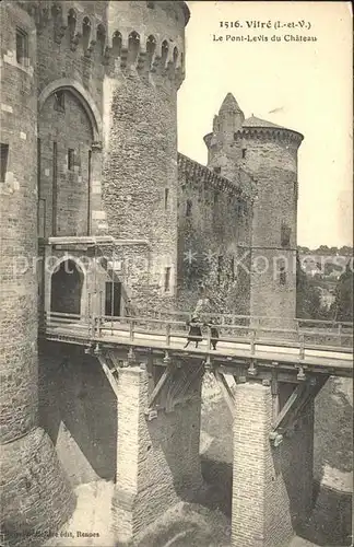 Vitre d Ille et Vilaine Pont Levis du Chateau Kat. Vitre