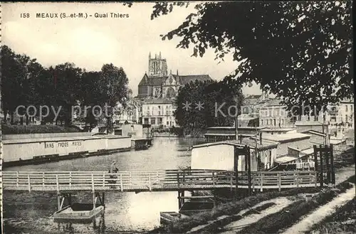 Meaux Seine et Marne Quai Thiers Eglise Kat. Meaux