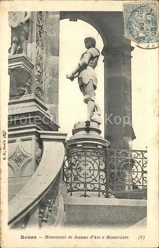 Rouen Monument de Jeanne d Arc a Bonsecours Stempel auf AK Kat. Rouen