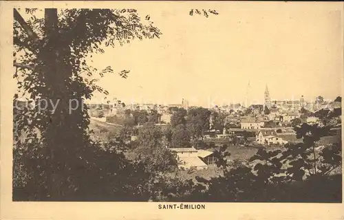 Saint Emilion Vue pittoresque de la ville Kat. Saint Emilion