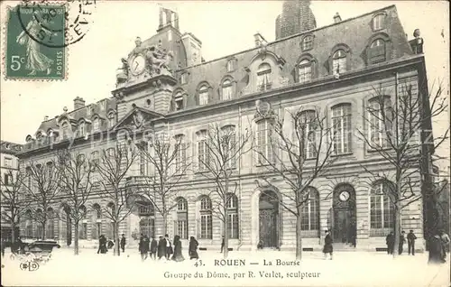 Rouen La Bourse Stempel auf AK Kat. Rouen