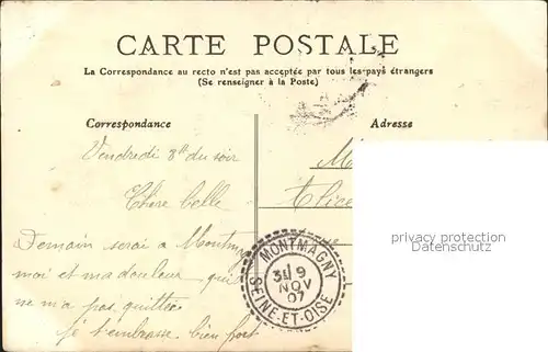 Laon Aisne La Tour penchee Stempel auf AK Kat. Laon