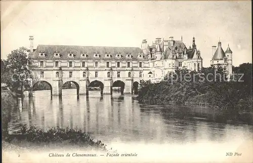 Chenonceaux Indre et Loire Chateau Facade orientale Kat. Chenonceaux